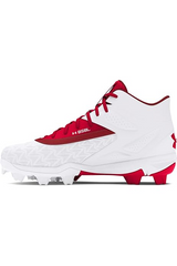 Boys' UA Leadoff Mid 3.0 RM-White/Red