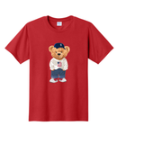St. Bonaventure Bonnies "USA" Bear T-Shirt-Red/Grey
