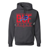 Zubaz Buffalo Bills Unisex Z2C Goal Line Hoodie-Charcoal