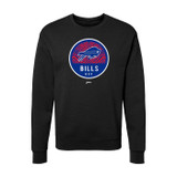 Zubaz Buffalo Bills Unisex Z3C Dime Back Crewneck-Black