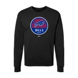 Zubaz Buffalo Bills Unisex Z3C Dime Back Crewneck-Black
