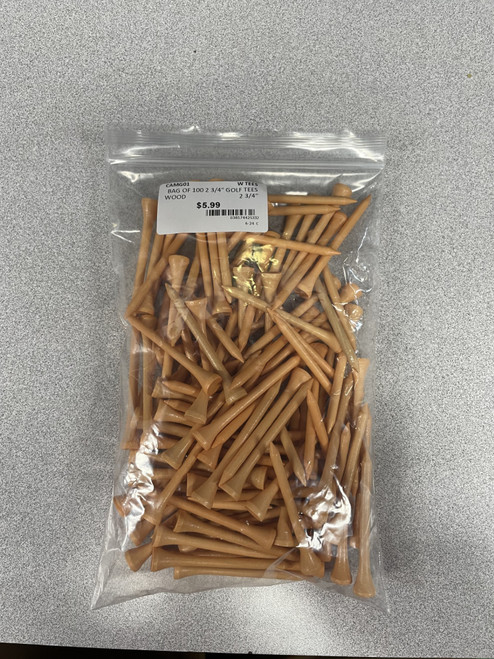 BAG OF 100 2 3/4" GOLF TEES-BROWN