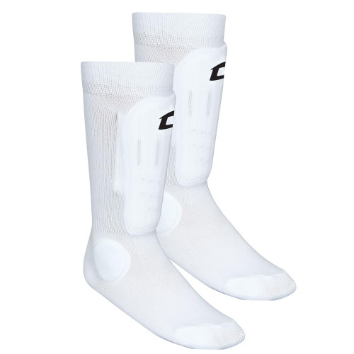 CHAMPRO SOCK STYLE SHIN GUARD-WHITE