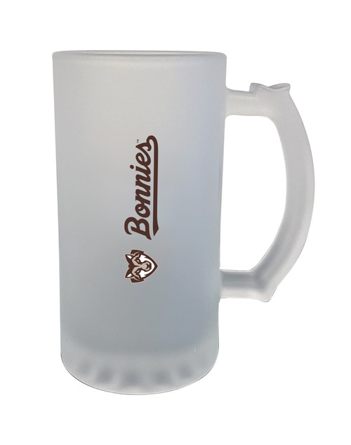 St. Bonaventure Frosted Glass Beer Mug