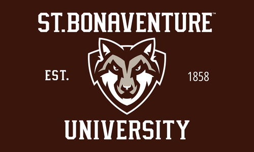 St. Bonaventure Shield Logo Custom Flag-Brown/White St. Bonaventure Shield Logo Custom Flag-Brown/White