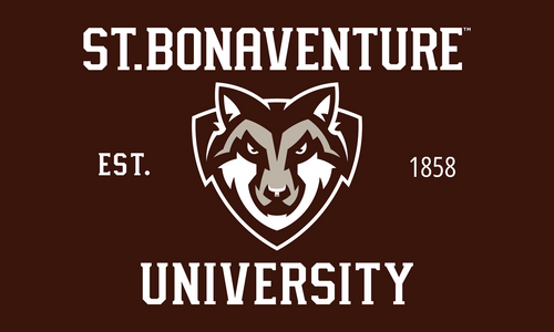 St. Bonaventure Shield Logo Custom Flag-Brown/White