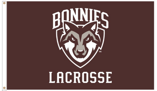 St. Bonaventure Lacrosse Flag-Brown/white