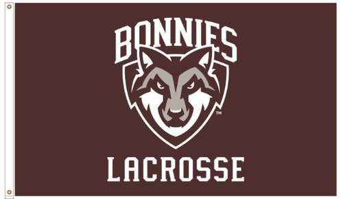 St. Bonaventure Lacrosse Flag-Brown/white
