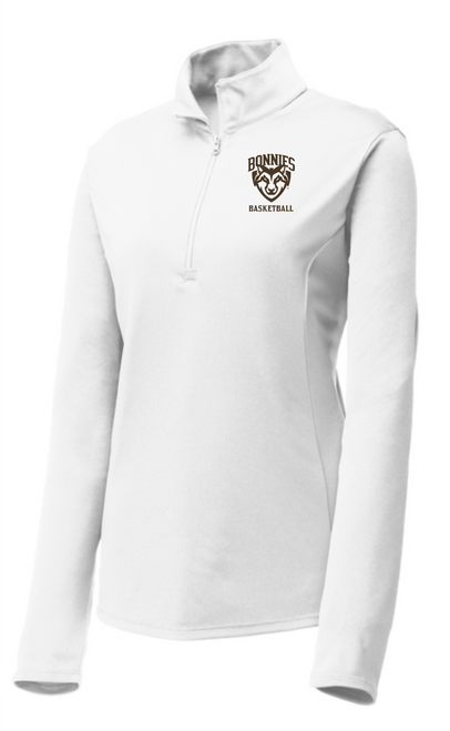 St. Bonaventure Ladies PosiCharge 1/4 Zip Pullover-White