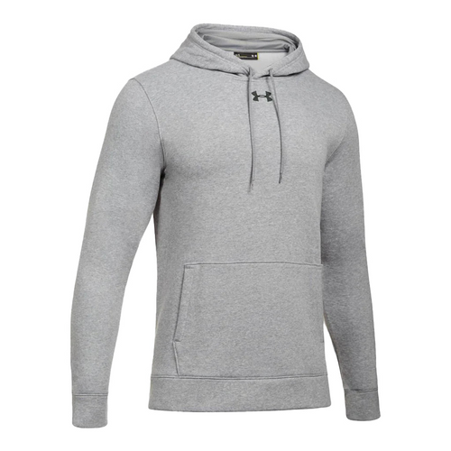 Under Armour Hustle Fleece Hoodie-Grey/White Under Armour Hustle Fleece Hoodie-Grey/White
