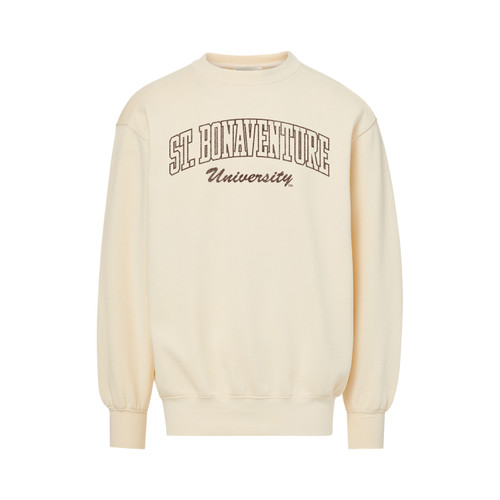 St. Bonaventure Coastal Color Crewneck-Vanilla