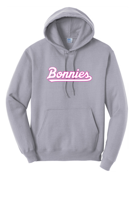 SBU Bonnies Pink Core Fleece Hooded Pullover-Silver
