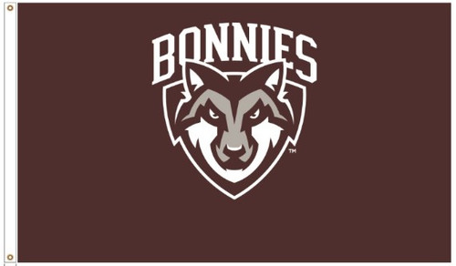 St. Bonaventure Shield Flag #2-Brown/White