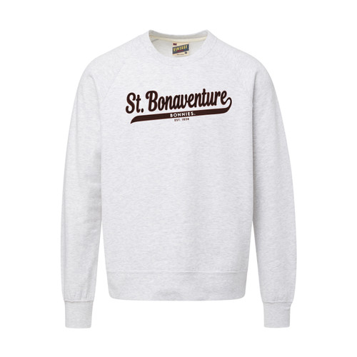 St. Bonaventure Vintage Fleece Raglan Crewneck-Ash Grey