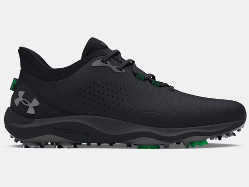 UA Drive Pro Golf Cleat-Black/Black/Metallic Gun Metal