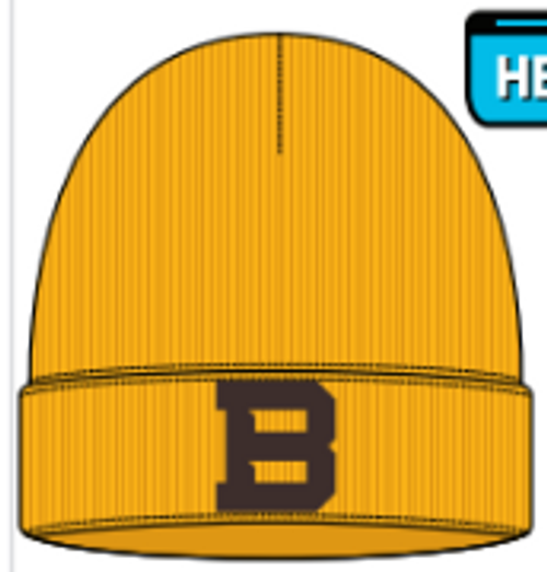 St. Bonaventure "B" Polar Cuff Beanie-Gold