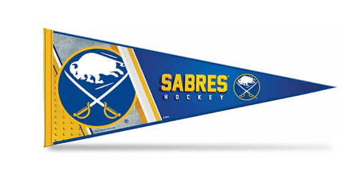 Sabres 12x30 Soft Pennant - Royal/Yellow