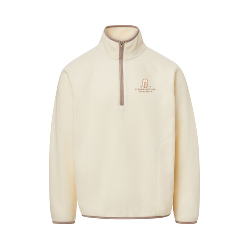 St. Bonaventure Whisper Fleece 1/4 Zip-Ecru