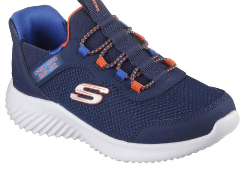Skechers Youth Slip-Ins Bounder - Navy/Orange