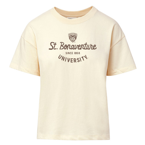 St. Bonaventure Ladies Coastal Colors Tee-Vanilla