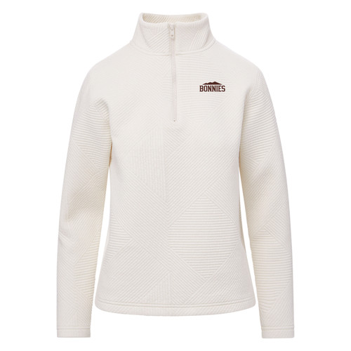 St. Bonaventure W Zelda Zig-Zag 1/4 Zip Pullover-Vintage White
