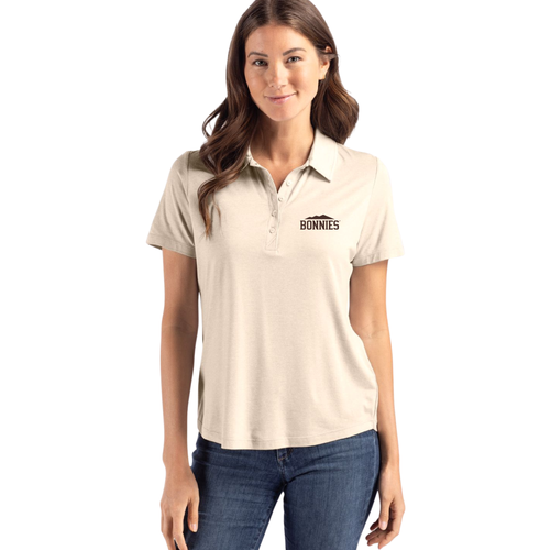 St. Bonaventure C & B Coastline Recycled Double Peached Women's Polo-Wheat