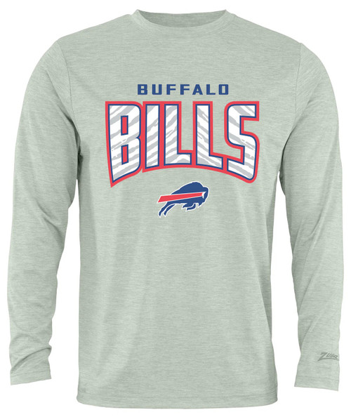 Zubaz Buffalo Bills Men's Hail Mary L/S-Grey