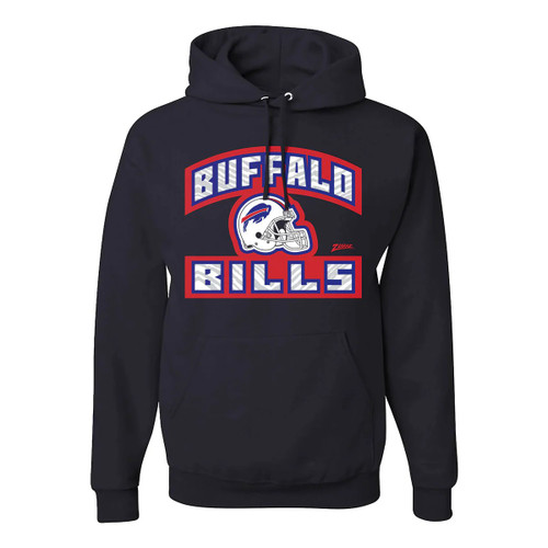 Zubaz Buffalo Bills Unisex Z2T Helmet Outline Hoodie-Black