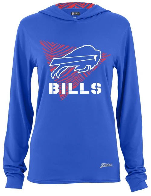 Zubaz Buffalo Bills Women's Light Weight Retro 3-Point-True Royal/Red