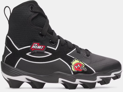 UA Spotlight Icon High RM JR Patches-Black/White