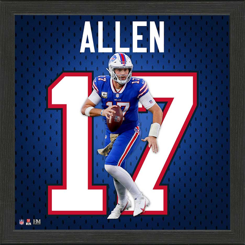 Buffalo Bills-Josh Allen Impact Jersey Frame
