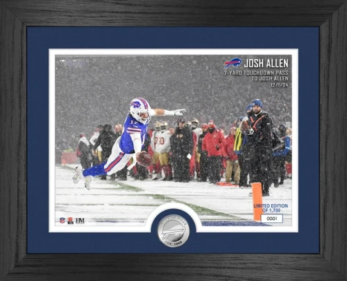 Buffalo Bills-Josh Allen Snow Game TD Silver Coin Photo Mint