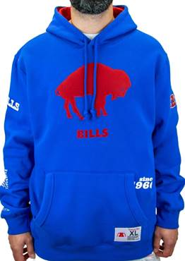 Buffalo Bills Mitchell & Ness Legacy Hooded Sweatshirt-Royal Blue/Red