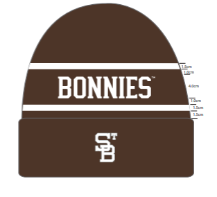 St. Bonaventure Bonnies Roll Up Beanie-Brown/White