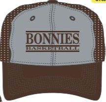 St. Bonaventure Basketball Relaxed Unstructured Cap-Brown/Grey