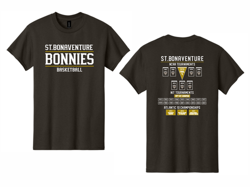 St. Bonaventure Basketball Legacy Tee-Brown/White