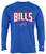 Zubaz Buffalo Bills Men's Hail Mary L/S-Royal Blue/Red