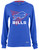 Zubaz Buffalo Bills Women's Light Weight Retro 3-Point-True Royal/Red
