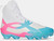 UA Highlight RM Football Cleat-White/Fresco Blue/Pink Rave