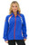 Zubaz W's Zebra Ombre Track FZ Top-Blue/White/Red