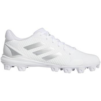 Adidas PureHustle 2 Softball Cleats Mens Size 10.5  White‎ Silver Metal Adidas PureHustle 2 TPU White Silver Softball Cleats Women main image 3