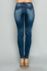 Mid Rise Solid Stretch Skinny Jeans