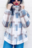 Plaid printed faux fur cozy jacket