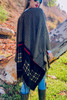 Plaid printed cozy Rouhana cardigan with tassel