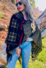 Plaid printed cozy Rouhana cardigan with tassel