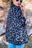 Leopard printed Pancho cardigan with clip holder button