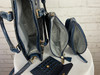 Navy Blue 4-in-1 large boxy satchel faux leather with elegant details