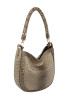 Stone color tone 2 in 1 ostrich hobo handbag and wallet set
