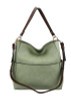 Sage Hobo Handbag, Braided adjustable Strap with large pockets.