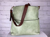 Sage Hobo Handbag, Braided adjustable Strap with large pockets.